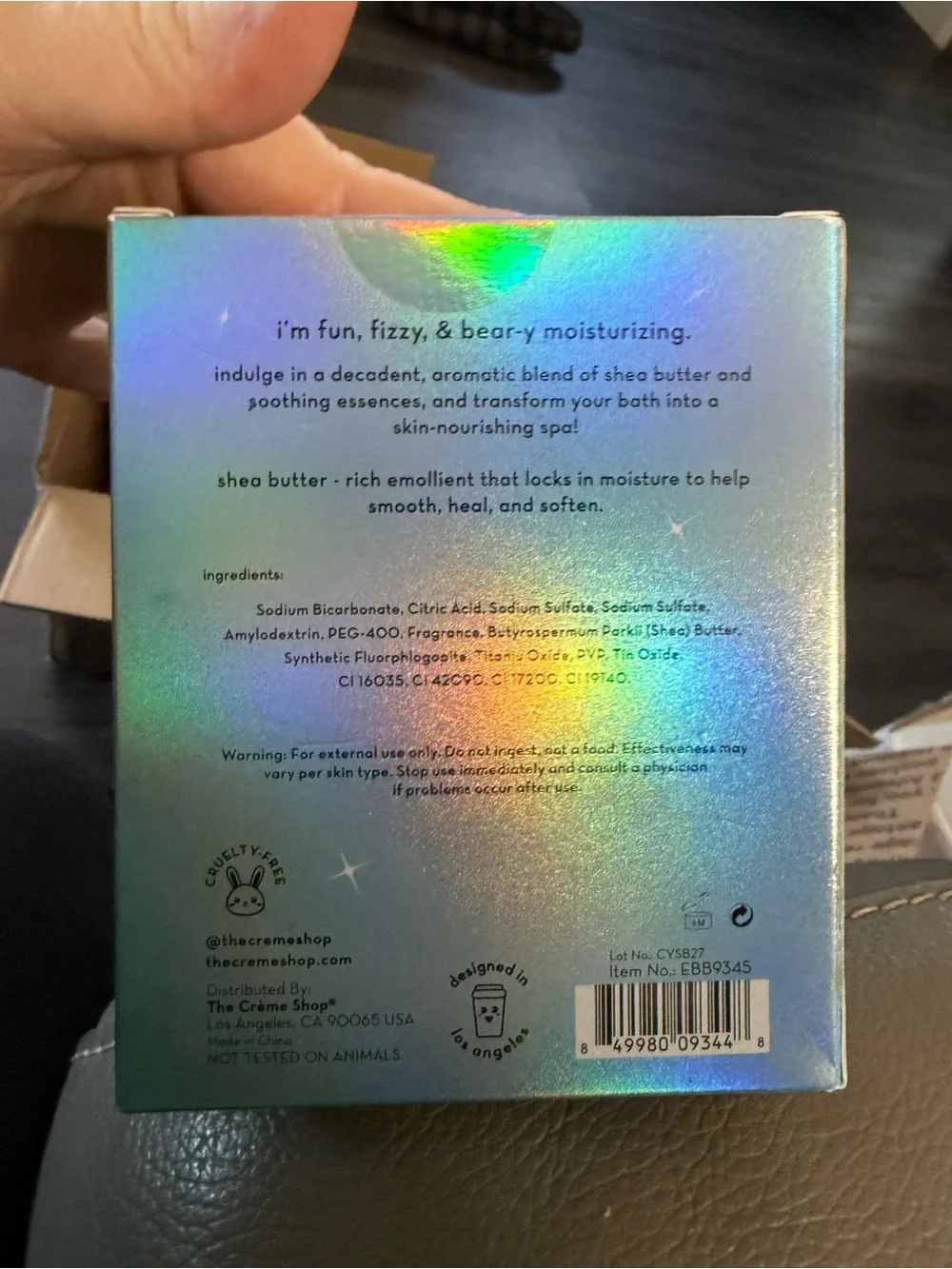 Crème Shop Blue-Beary Mint Aromatherapy Heart Bath Bomb